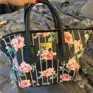 Betsy Johnson Floral Satchel Purse